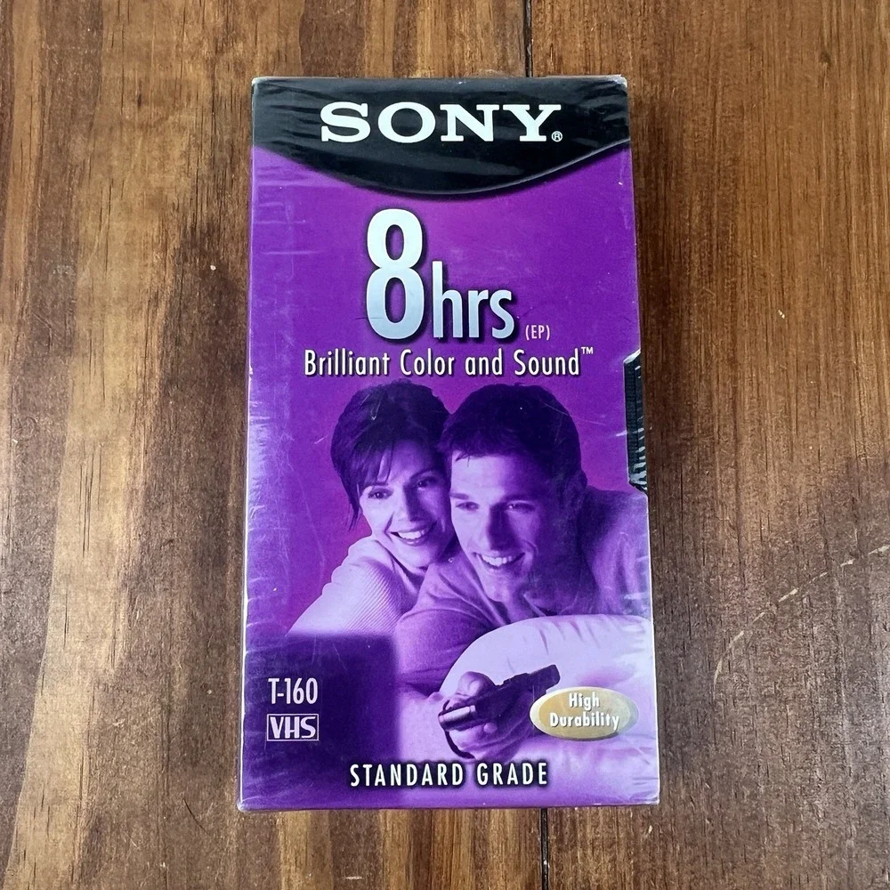 Sony T-160VL WA Blank VHS Tape 8 Hour EP Factory Sealed NOS Standard Grade